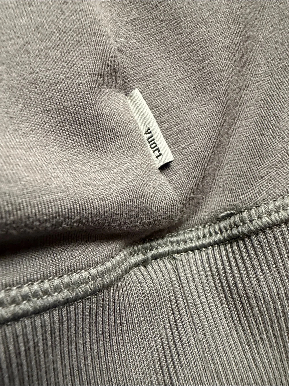 Vuori Quarter-Zip Pullover in Taupe Gray